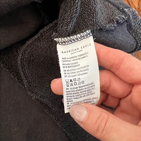 American Eagle Pintuck Ruffle Babydoll Gray Mini Dress Women’s Size XXS - Picture 5 of 8